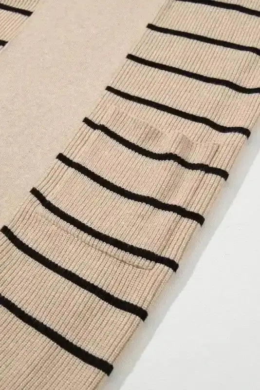 Shawl Collar Stripe Cardigan Women UK