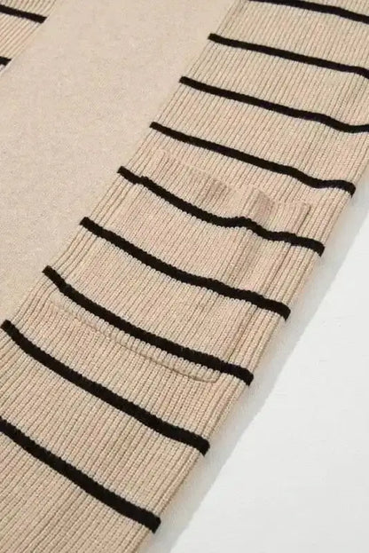 Shawl Collar Stripe Cardigan Women UK