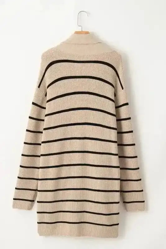 Shawl Collar Stripe Cardigan Women UK
