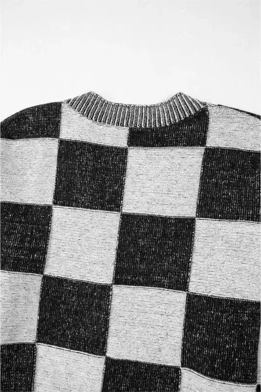 Checkered Open Front Cardigan Women UK