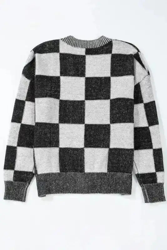 Checkered Open Front Cardigan Women UK