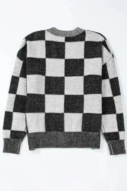 Checkered Open Front Cardigan Women UK