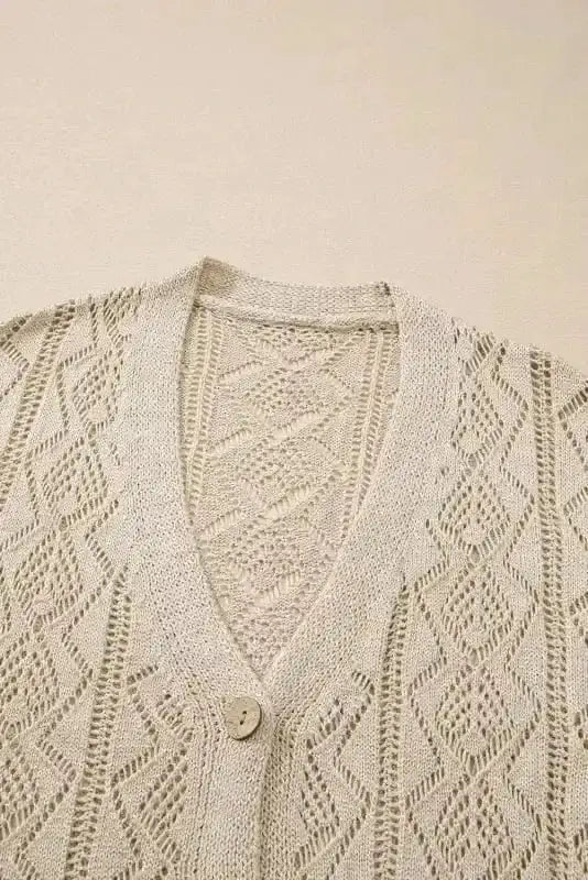 Cable Knit Cream Cardigan Women UK