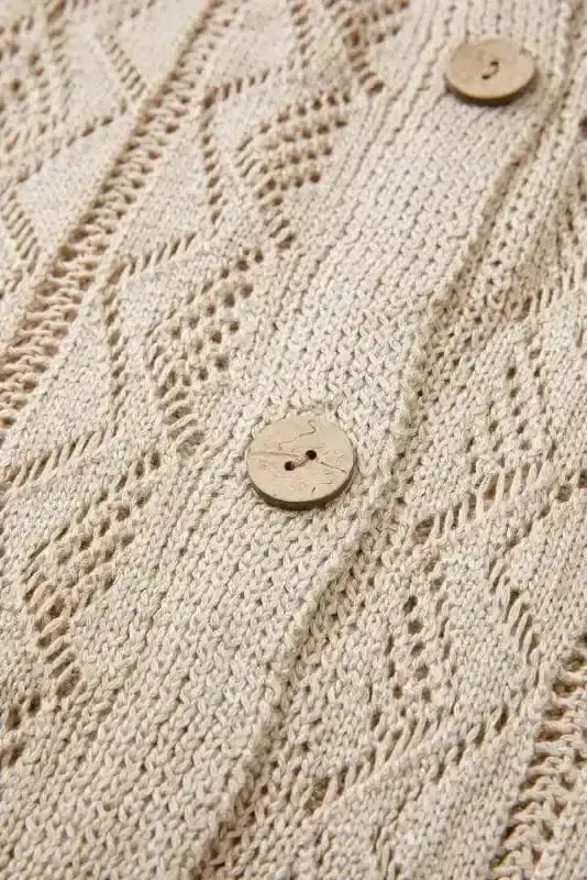 Cable Knit Cream Cardigan Women UK