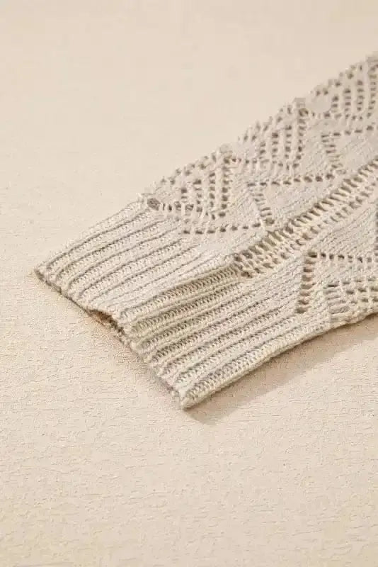 Cable Knit Cream Cardigan Women UK