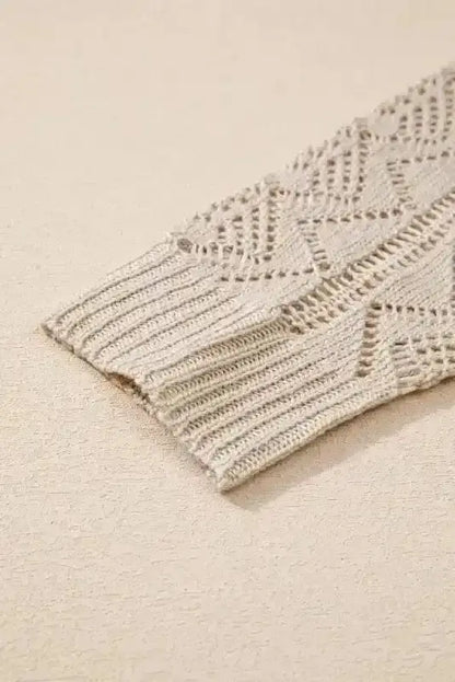 Cable Knit Eggshell Cardigan Women UK