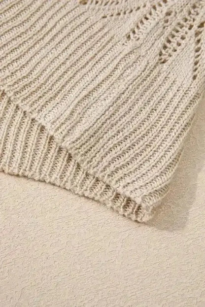 Cable Knit Eggshell Cardigan Women UK