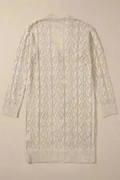 Cable Knit Eggshell Cardigan Women UK