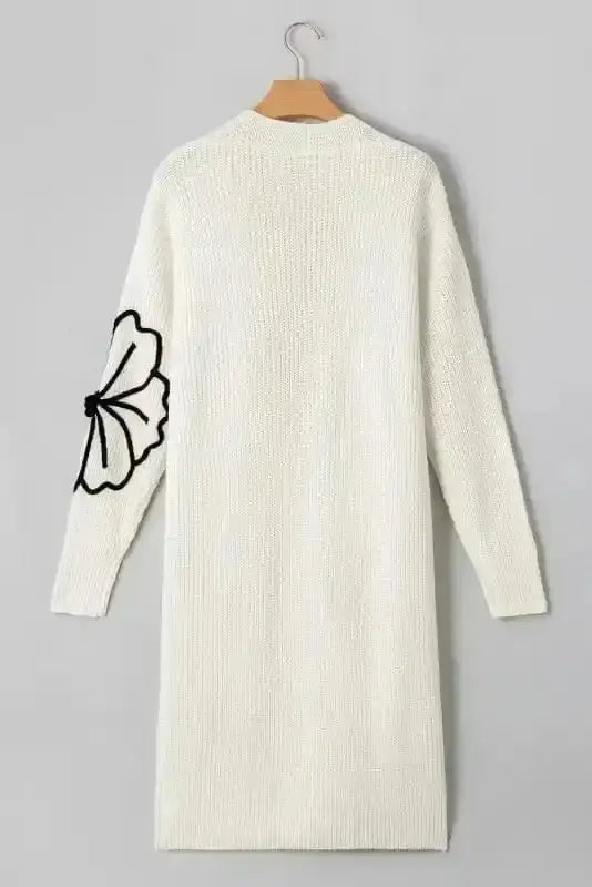 Embroidered Floral Duster Cardigan Women UK