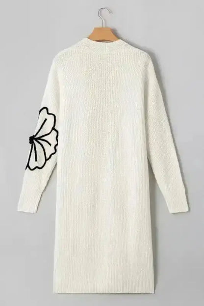 Embroidered Floral Duster Cardigan Women UK