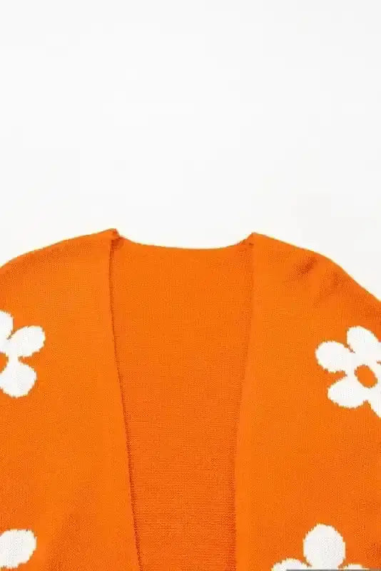 Floral Loose Open Front Cardigan Women UK
