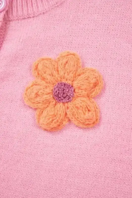 Flower Patch Knit Cardigan Women UK