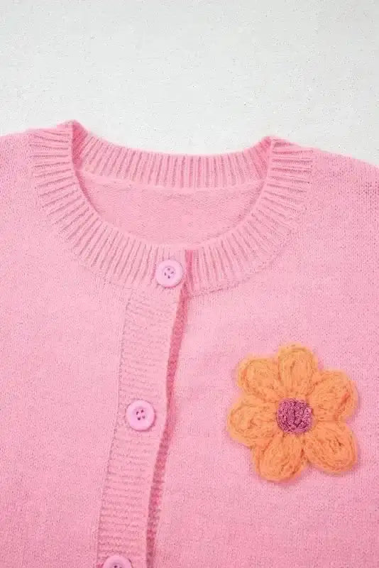 Flower Patch Knit Cardigan Women UK