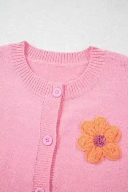 Flower Patch Knit Cardigan Women UK