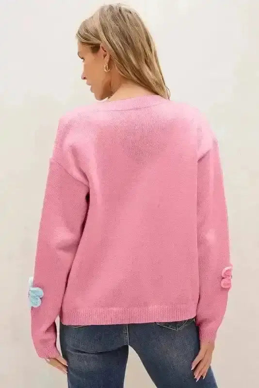 Flower Patch Knit Cardigan Women UK