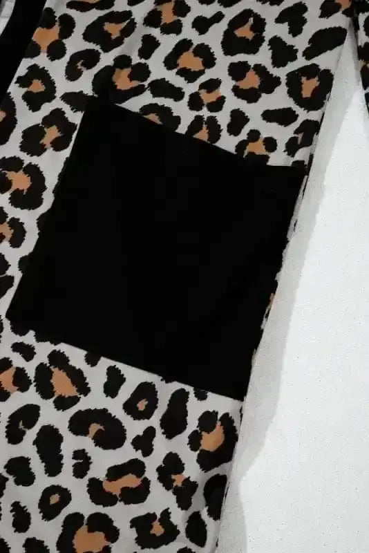 Leopard Open Front Duster Cardigan Women UK