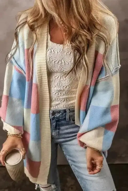 Monochrome Mosaic Slouch Cardigan Women UK