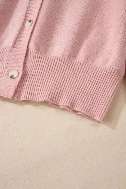 Pearl Button Knit Cardigan Women UK