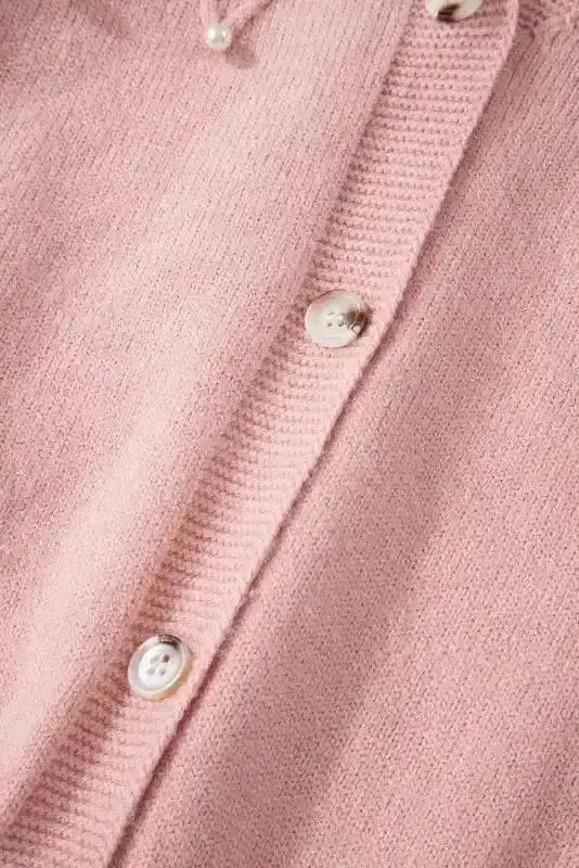 Pearl Button Knit Cardigan Women UK