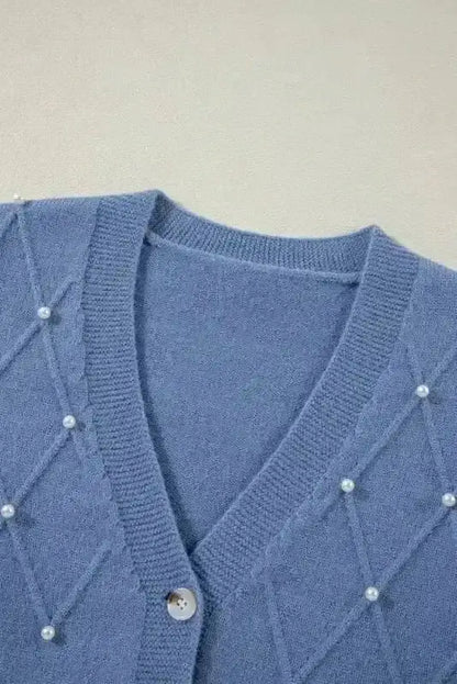Pearl Button Knit Cardigan Women UK