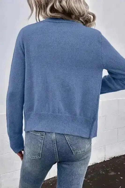 Pearl Button Knit Cardigan Women UK