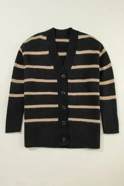 Relaxed Stripe Knit Cardigan Women UK