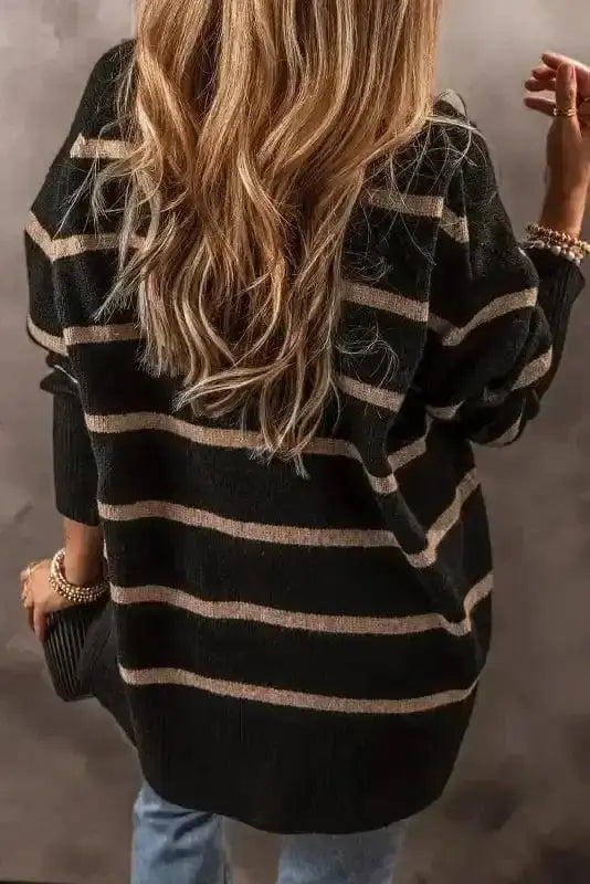 Relaxed Stripe Knit Cardigan Women UK
