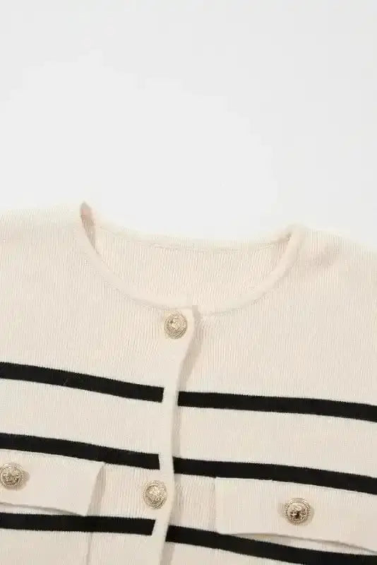 Sable Stripe Button Cardigan Women UK