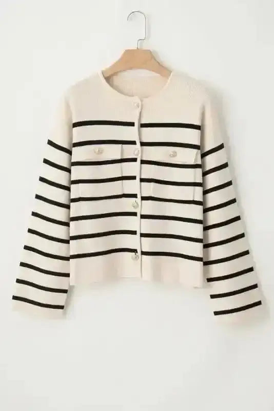 Sable Stripe Button Cardigan Women UK