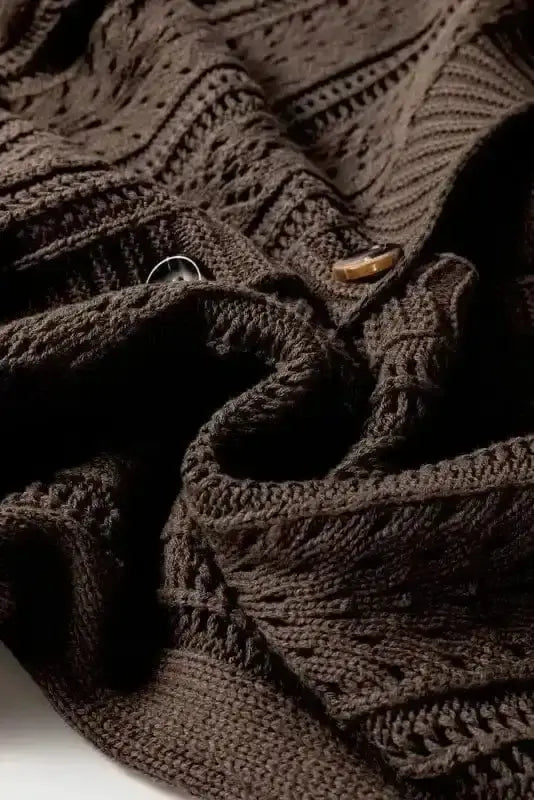 Dark Khaki Slouchy Knit Cardigan Women UK