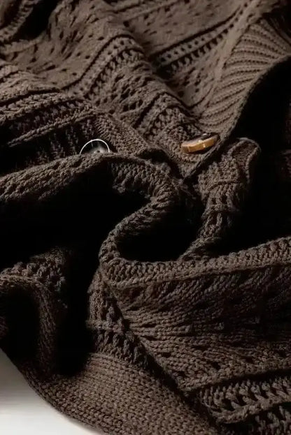 Dark Khaki Slouchy Knit Cardigan Women UK