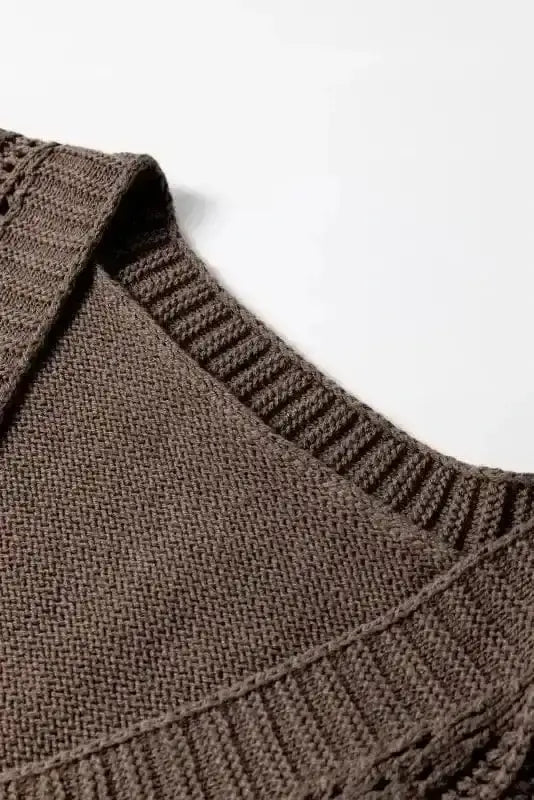 Dark Khaki Slouchy Knit Cardigan Women UK