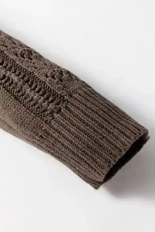 Dark Khaki Slouchy Knit Cardigan Women UK