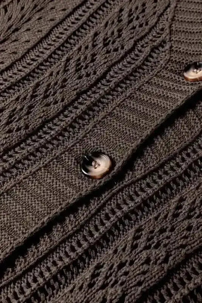 Dark Khaki Slouchy Knit Cardigan Women UK