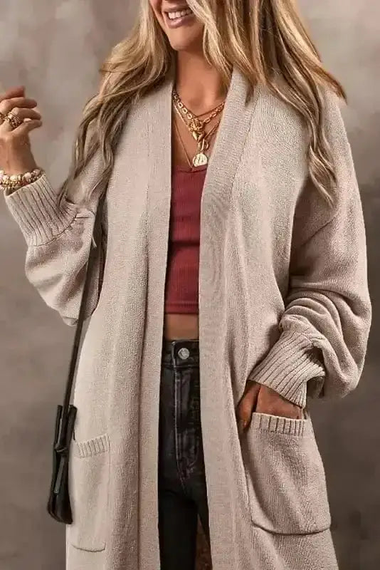 Longline Duster Cardigan Women UK | Beige