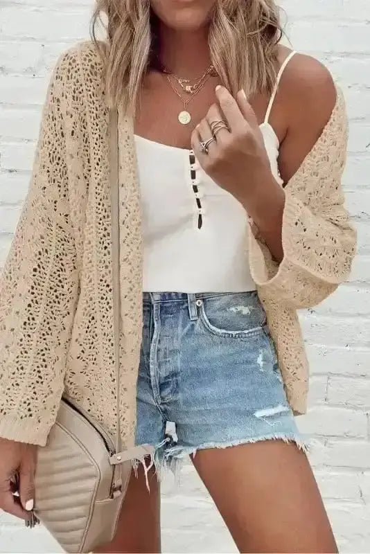 Soft Knit Open Front Cardigan Women UK