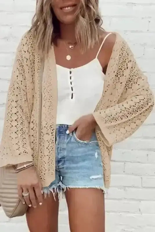 Soft Knit Open Front Cardigan Women UK