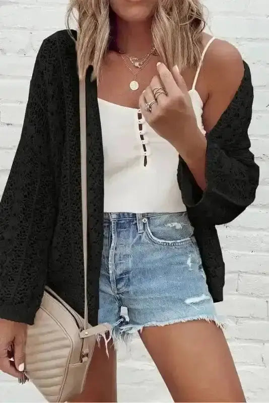 Soft Knit Open Front Cardigan Women UK