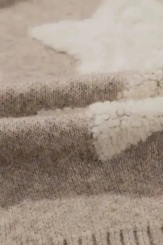 Khaki Sherpa Knit Cardigan Women UK
