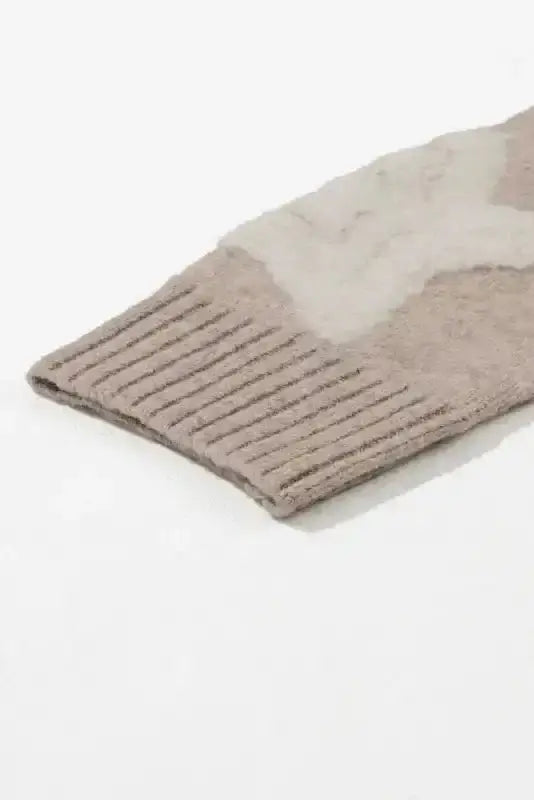 Khaki Sherpa Knit Cardigan Women UK