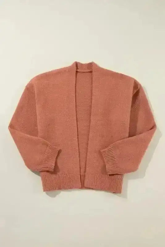 Cropped Knit Cardigan Beige Women UK