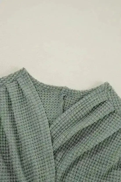 Waffle Knit Open Front Cardigan Women UK