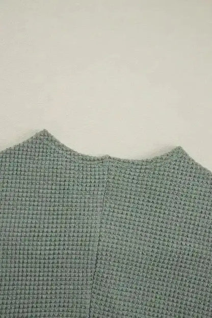 Waffle Knit Open Front Cardigan Women UK