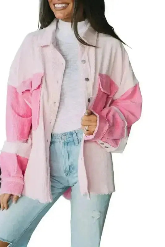 Dual Tone Corduroy Shacket Women UK