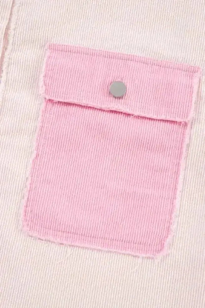 Dual Tone Corduroy Shacket Women UK