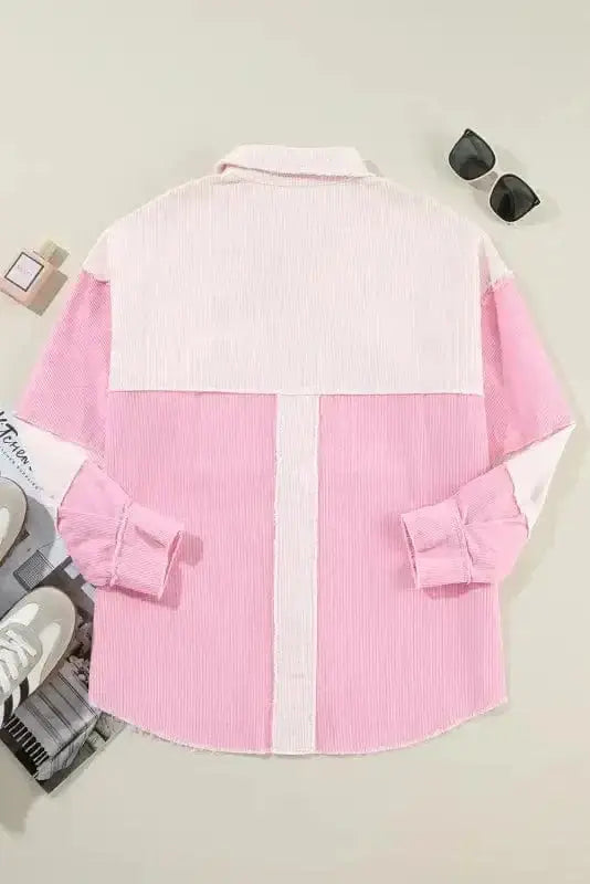 Dual Tone Corduroy Shacket Women UK
