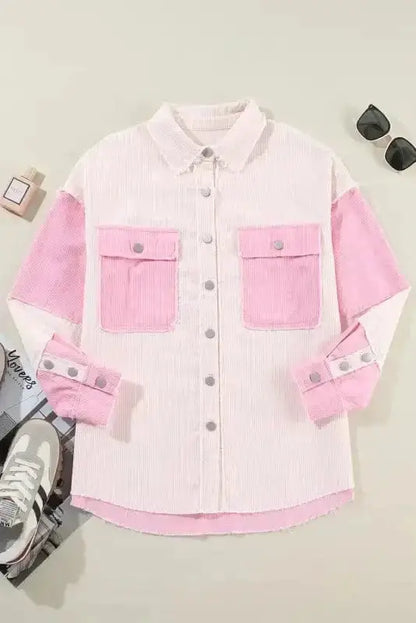 Dual Tone Corduroy Shacket Women UK