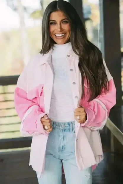 Dual Tone Corduroy Shacket Women UK