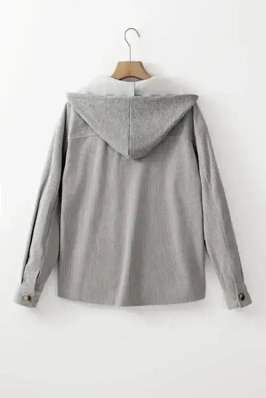 Hooded Corduroy Shacket Women UK