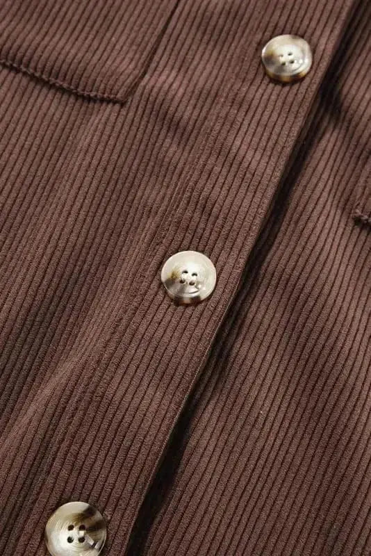 Hooded Corduroy Shacket Women UK